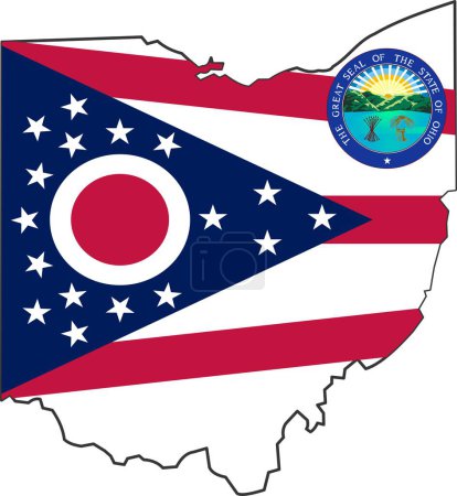 Ilustración de Mapa de Ohio State USA - Imagen libre de derechos