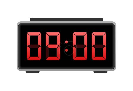 Illustration for Digital clock number set. Time icon. Design element. Vector stock illustration - Royalty Free Image