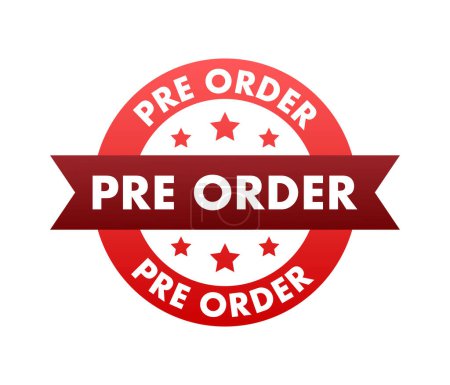Illustration for Pre order label. banner icon. Vector stock illustration - Royalty Free Image