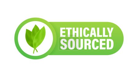Illustration for Ethically sourced. Natural and organic products. Vector stock illustration - Royalty Free Image