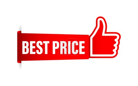 Illustration for Best price sign, label. Vector stock illustration. - Royalty Free Image