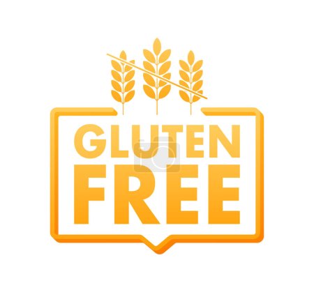 Gluten free. Healthy food labels with lettering. Vegan food stickers.