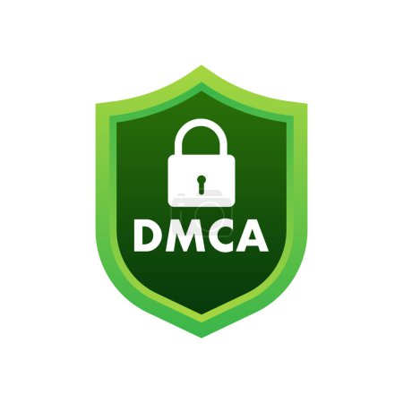 Ilustración de DMCA - Digital Millennium Copyright Act. Redactor y freelancer. Propiedad intelectual. Ilustración de stock vectorial - Imagen libre de derechos