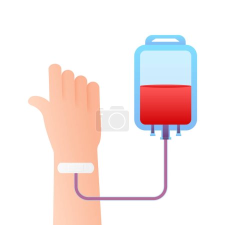 Illustration for Blood donors. Donating Blood. Vector stock illustration - Royalty Free Image