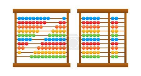 Illustration for Wooden Abacus icon. Calculating tool. Vector stock illustration - Royalty Free Image