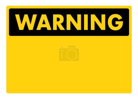 Blank warning sign. Caution yellow sign. Vector stock illustration