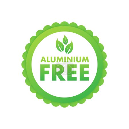 Téléchargez les illustrations : Aluminium free sign, label. Aluminium free icon. Vector stock illustration - en licence libre de droit