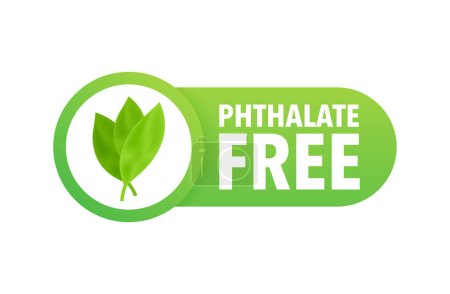Téléchargez les illustrations : Phthalate free sign, label. Product with no phthalate added icon. Vector stock illustration - en licence libre de droit