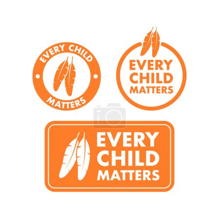 Illustration for Every Child Matters. National Day of Truth and Reconciliation. Vector stock illustration - Royalty Free Image