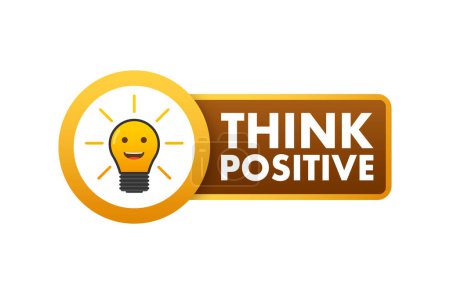Ilustración de Think positive. Motivation inscription. Vector stock illustration - Imagen libre de derechos