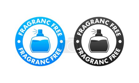 Fragrance free sign, label. No Perfume Cosmetic. Vector stock illustration.