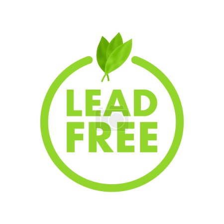 Lead free sign, label. Vector stock illustration.