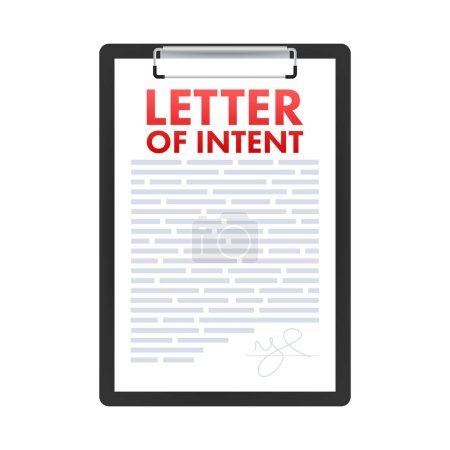 Illustration for LOI, Letter Of Intent. Vector stock illustration - Royalty Free Image