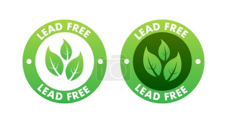 Lead free sign, label Vector illustration