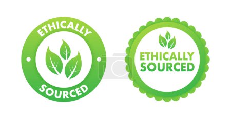 Illustration for Ethically sourced. Natural and organic products. Vector illustration - Royalty Free Image