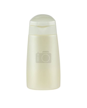 Photo for White plastic cosmetic container isolated from background - Royalty Free Image