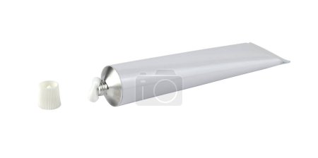Photo for White medical or cosmetic cream tube isolated from background - Royalty Free Image