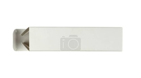 Photo for Open white box isolated from background - top view - Royalty Free Image