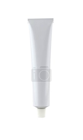 Photo for White medical or cosmetic cream tube mockup isolated from background - vertical position - Royalty Free Image