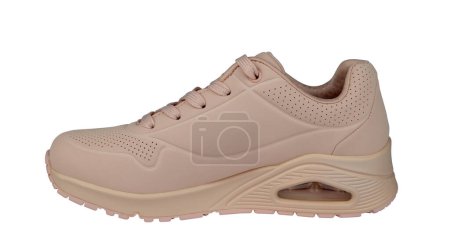 Photo for Woman's sneaker isolated from background. Pink color. Profile view - Royalty Free Image