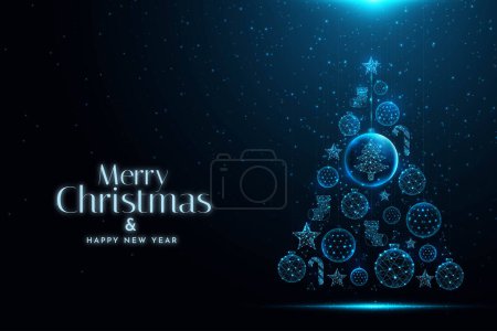 Photo for Gradient christmas technology background vector design illustration - Royalty Free Image