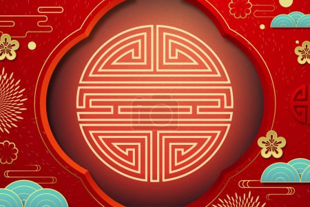 illustration vectorielle réaliste du nouvel an chinois