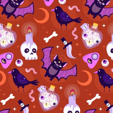Illustration for Gradient pattern halloween season design vector illustration - Royalty Free Image