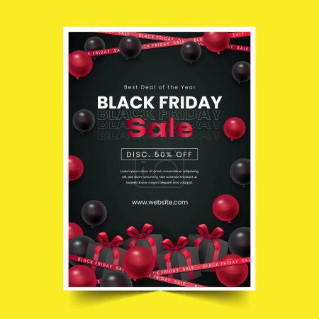 Photo for Realistic black friday poster set design vector illustration - Royalty Free Image