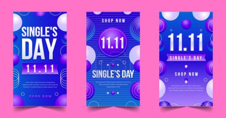 Illustration for Gradient single s day banners collection design vector illustration - Royalty Free Image