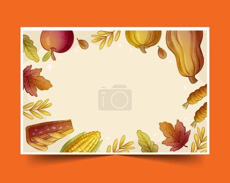 Téléchargez les illustrations : Dessin à la main fond Thanksgiving célébration conception illustration vectorielle - en licence libre de droit