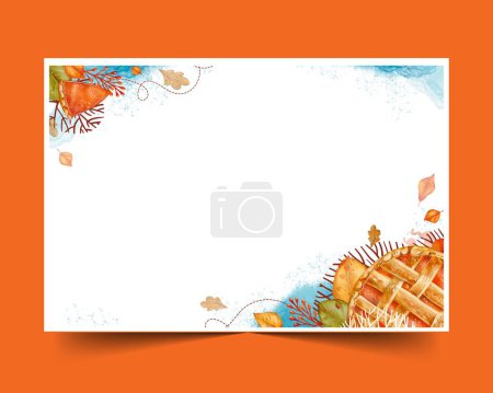 Illustration for Watercolor background thanksgiving celebration design vector illustration - Royalty Free Image