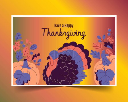 Illustration for Hand drawn thanksgiving background design vector illustration - Royalty Free Image