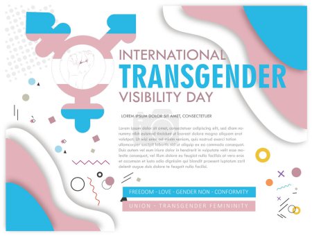 Téléchargez les photos : Journée internationale de la visibilité des transgenres.31mars Symbole sur fond blanc et figures de différentes couleurs. - en image libre de droit