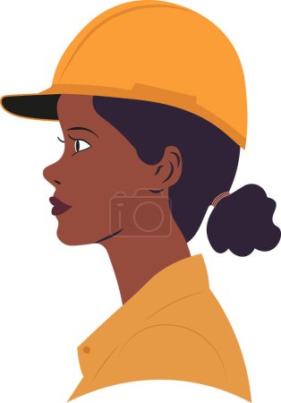 Eine Frau mit gelbem Hut. Der Hut liegt auf ihrem Kopf und steht über ihren Augen.