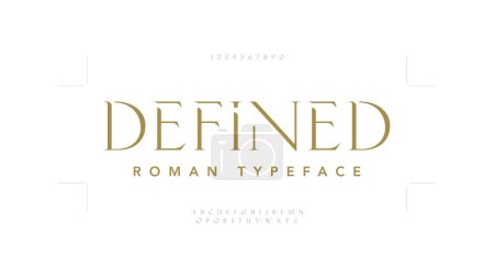 Illustration for Classic Lettering Minimal Fashion Designs. Typography modern serif fonts regular. - Royalty Free Image