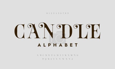 Illustration for Vintage and classic typeface. Alphabet font set a to z. Vector illustration. - Royalty Free Image
