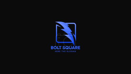 Téléchargez les illustrations : Logo Bolt parfaitement mélangé avec un contour élégant de la boîte. Un design moderne et sophistiqué adapté à l'image de marque, aux produits, aux besoins de l'entreprise ou même à la représentation de l'entreprise. Illustration vectorielle - en licence libre de droit