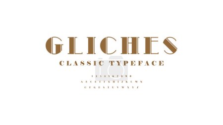Illustration for Elegant awesome alphabet letters font and number. Typography fonts regular uppercase. vector illustration - Royalty Free Image