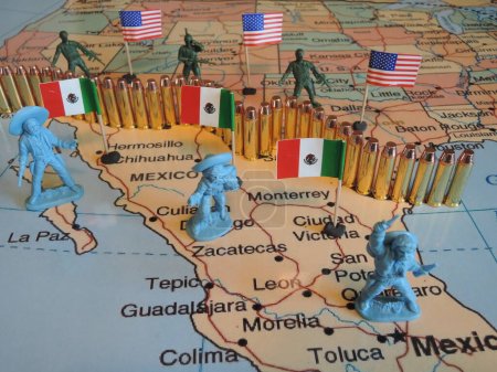 Le conflit à la frontière américano-mexicaine des États-Unis est un grave problème.. 