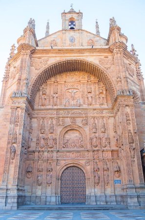 Exterior views facade of San Esteban Convent in Salamanca (Spain)