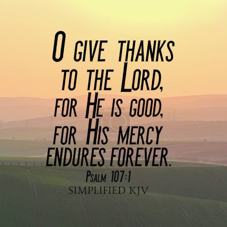 Photo for Give God thanks for His goodness - Royalty Free Image