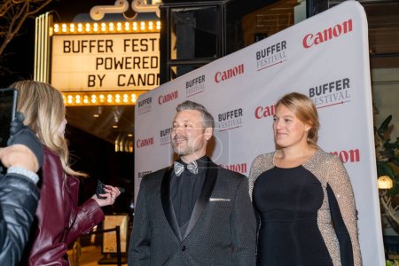 Téléchargez les photos : Buffer Festival 2023 au Drake Hotel and Paradise Theatre, novembre, Toronto, Canada : Corrado Coia, Saskia Vanell - en image libre de droit
