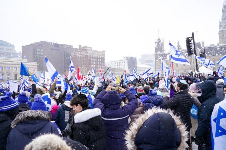 Photo for 4 December 2023 - Ottawa, Canada: The Solidarity Rally For The Hostages, in support of Israel in war conflict with Hamas in Gaza - Royalty Free Image
