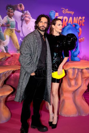 Photo for Rome, Italy - 21 Nov 2022: Marco Bocci with wife Laura Chiatti at the premiere of the animated film "Strange World - Un Mondo Misterioso" at The Space Cinema Moderno. Rome, Italy. - Royalty Free Image