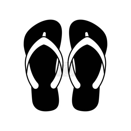 Illustration for Flip flops icon isolated on white background - Royalty Free Image