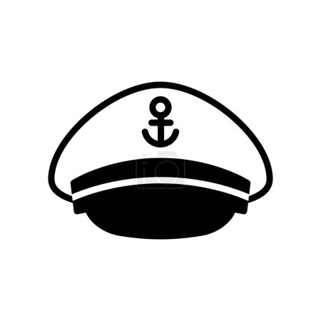 Illustration for Captain sailor hat icon isolated on white background. - Royalty Free Image