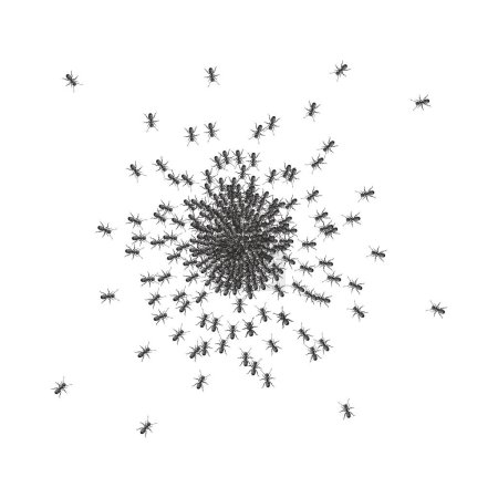 Illustration for Circle running ants isolated on white background. - Royalty Free Image
