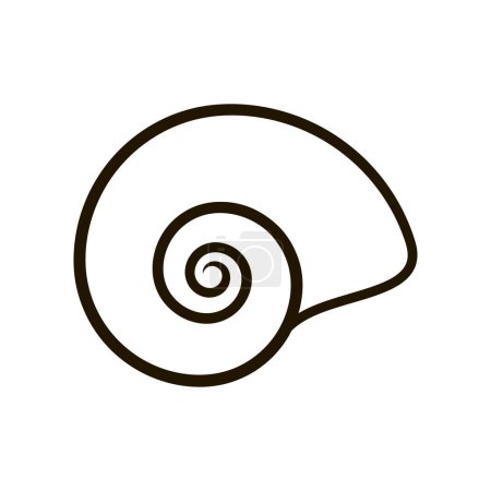 Illustration for Grape snail shell line icon vector isolated - Royalty Free Image