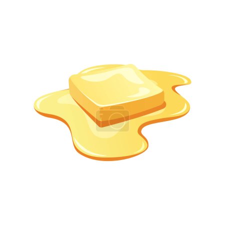 Geschmolzene Butter Vektor isoliert auf weißem Hintergrund.