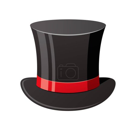 Illustration for Top hat vector isolated on white background. - Royalty Free Image